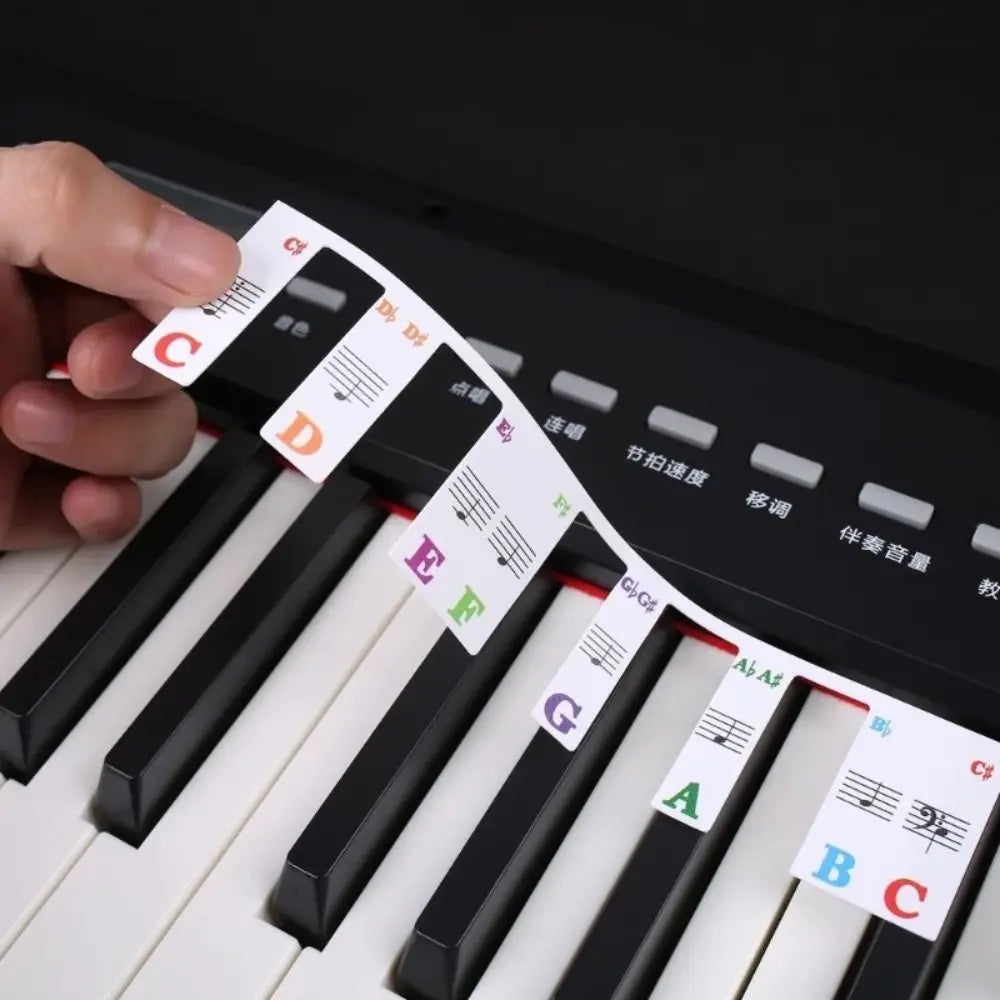 Removable Learning Key Stickers Piano