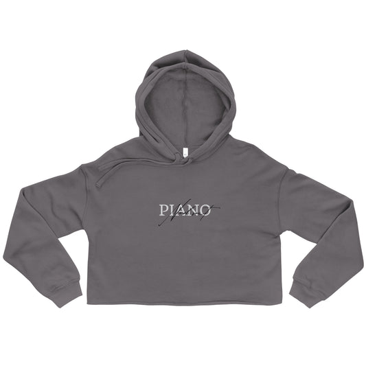 Piano Crop Hoodie for Women